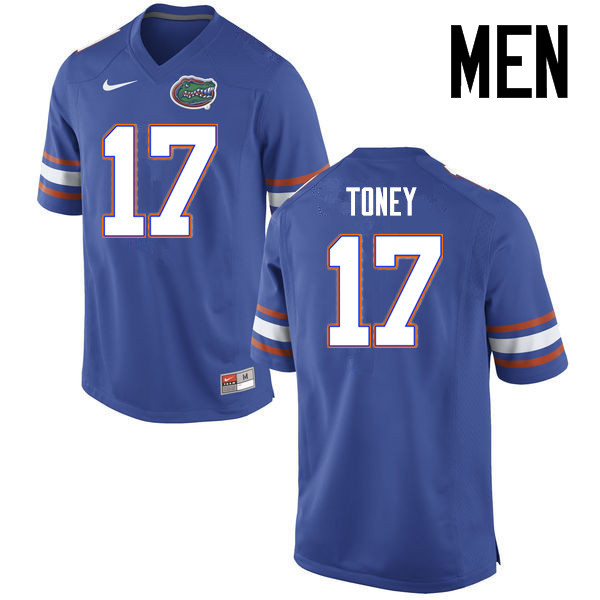 Men Florida Gators #17 Kadarius Toney College Football Jerseys Sale-Blue
